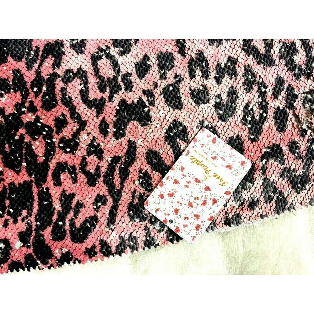 Mini Skirt, Cheetah-Print Skinny Sequin Mini by Free People - Pink Cheetah, 6 - Picture 7 of 12